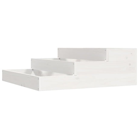 Vidaxx Pflanzgefäß 78x78x27 cm massives Kiefernholz weiß