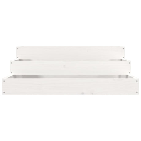 Vidaxx Pflanzgefäß 78x78x27 cm massives Kiefernholz weiß