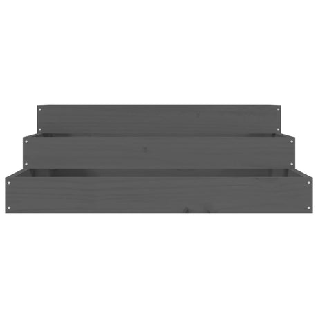 Vidaxx Pflanzgefäß 78x78x27 cm massives Kiefernholz grau
