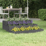 Vidaxx Pflanzgefäß 78x78x27 cm massives Kiefernholz grau