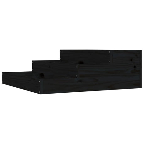 Vidaxx Pflanzgefäß 78x78x27 cm massives Kiefernholz schwarz