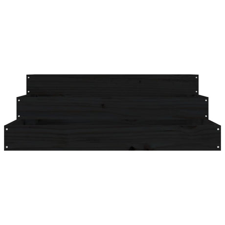 Vidaxx Pflanzgefäß 78x78x27 cm massives Kiefernholz schwarz