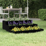 Vidaxx Pflanzgefäß 78x78x27 cm massives Kiefernholz schwarz