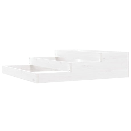 Vidaxx Pflanzgefäß 107x107x27 cm massives Kiefernholz weiß