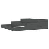 Vidaxx Pflanzgefäß 107x107x27 cm massives Kiefernholz grau