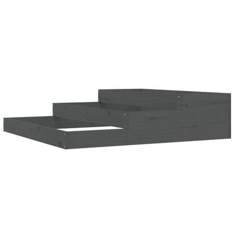 Vidaxx Pflanzgefäß 107x107x27 cm massives Kiefernholz grau