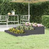 Vidaxx Pflanzgefäß 107x107x27 cm massives Kiefernholz grau