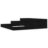 Vidaxx Pflanzgefäß 107x107x27 cm massives Kiefernholz schwarz