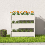 Vidaxx Pflanzgefäß 112x25x104,5 cm massives Kiefernholz weiß