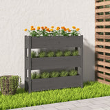 Vidaxx Pflanzgefäß 112x25x104,5 cm massives Kiefernholz grau