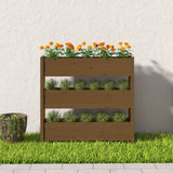 Vidaxx Pflanzgefäß 112x25x104,5 cm massives Kiefernholz honigbraun