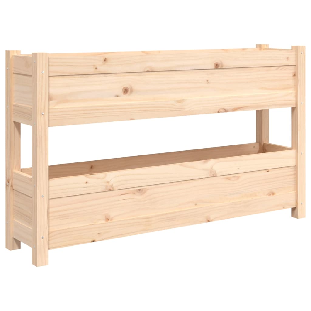 Vidaxx Pflanzgefäß 112x25x66 cm aus massivem Kiefernholz