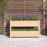 Vidaxx Pflanzgefäß 112x25x66 cm aus massivem Kiefernholz