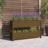 Vidaxx Pflanzgefäß 112x25x66 cm massives Kiefernholz honigbraun