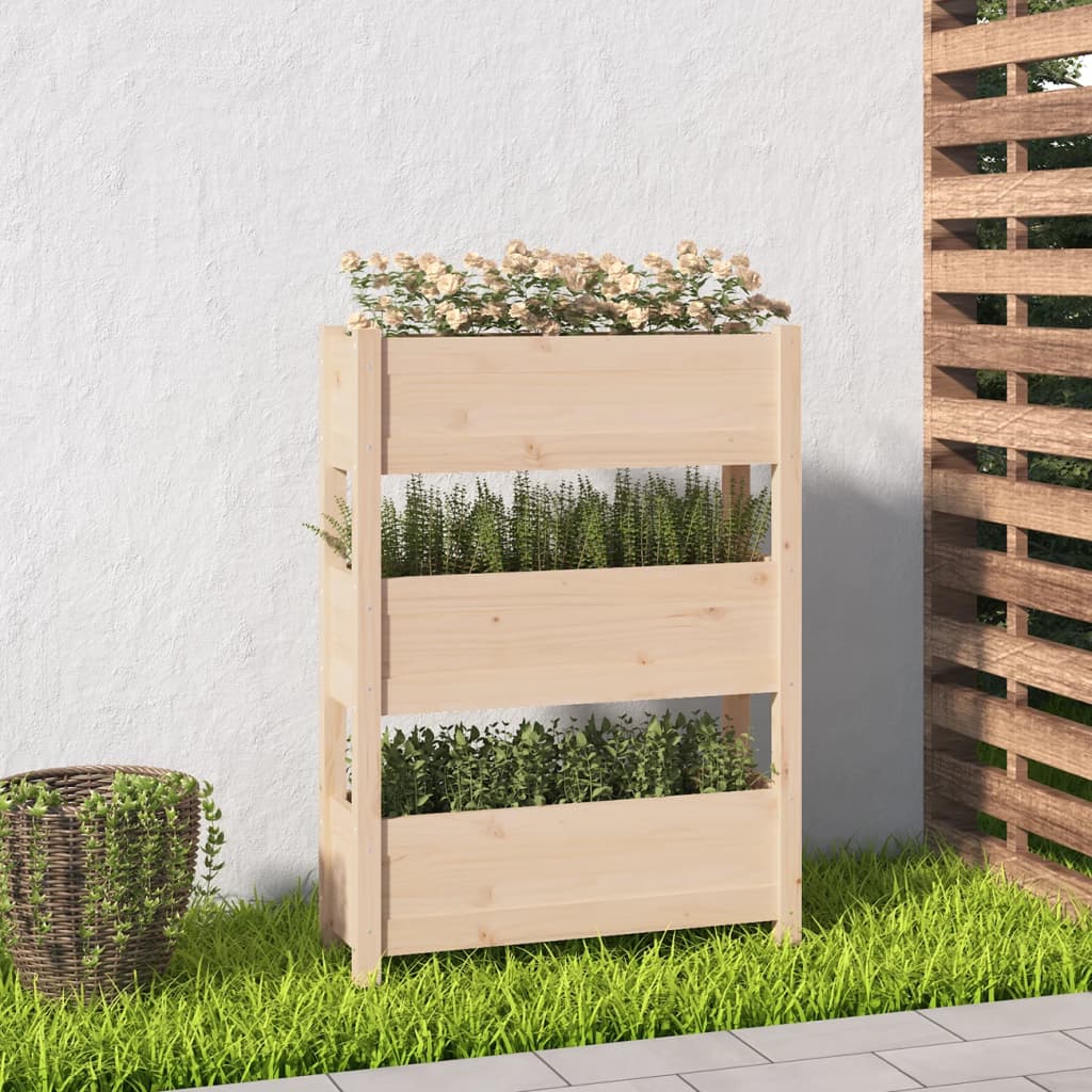 Vidaxx Pflanzgefäß 77x25x104,5 cm massives Kiefernholz