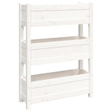 Vidaxx Pflanzgefäß 77x25x104,5 cm massives Kiefernholz weiß