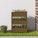 Vidaxx Pflanzgefäß 77x25x104,5 cm massives Kiefernholz honigbraun