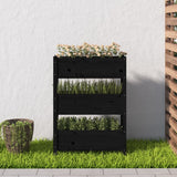 Vidaxx Pflanzgefäß 77x25x104,5 cm massives Kiefernholz schwarz