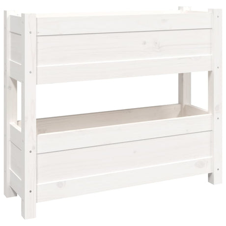 Vidaxx Pflanzgefäß 77x25x66 cm massives Kiefernholz weiß
