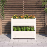 Vidaxx Pflanzgefäß 77x25x66 cm massives Kiefernholz weiß