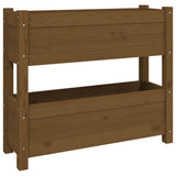 Vidaxx Pflanzgefäß 77x25x66 cm massives Kiefernholz honigbraun