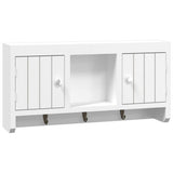 Vidaxl sleutelkastje 40x8,5x20 cm bewerkt hout en staal wit
