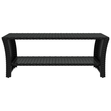 Vidaxl salontafel 100x50x40 cm poly rattan zwart