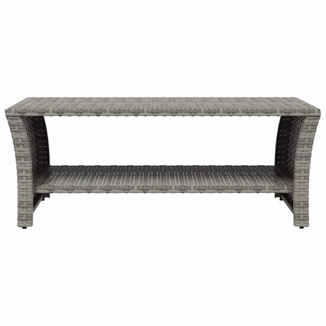 Vidaxl salontafel 100x50x40 cm poly rattan grijs