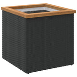VidaXL Pflanzgefäß 40x40x40 cm Polyrattan schwarz