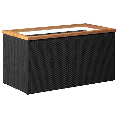 Vidaxl plantenbak 80x40x40 cm poly rattan zwart