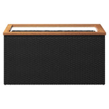 Vidaxl plantenbak 80x40x40 cm poly rattan zwart