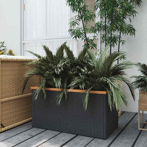 Vidaxl plantenbak 80x40x40 cm poly rattan zwart