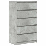 Vidaxl ladekast 60x36x103 cm bewerkt hout betongrijs