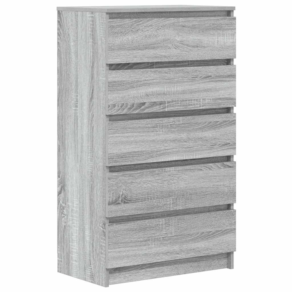 Vidaxl ladekast 60x36x103 cm bewerkt hout grijs sonoma eikenkleurig