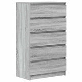 Vidaxl ladekast 60x36x103 cm bewerkt hout grijs sonoma eikenkleurig