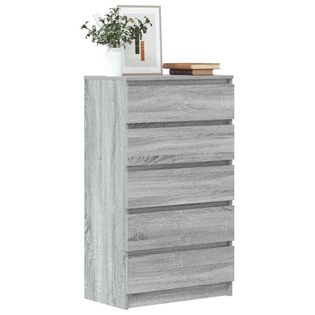Vidaxl ladekast 60x36x103 cm bewerkt hout grijs sonoma eikenkleurig