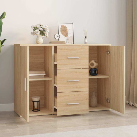 Vidaxl dressoir 91x29,5x65 cm bewerkt hout sonoma eikenkleurig