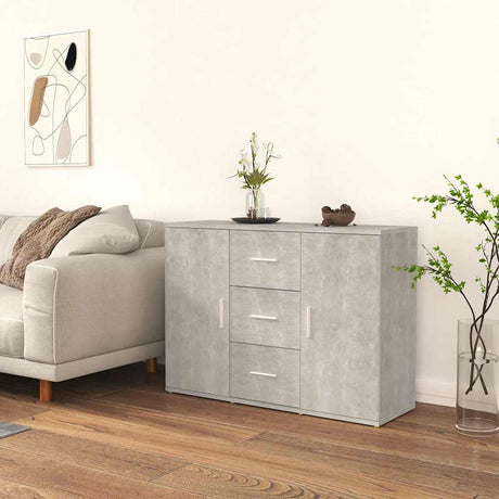 Vidaxl dressoir 91x29,5x65 cm bewerkt hout betongrijs