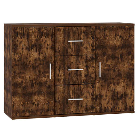 Vidaxl dressoir 91x29,5x65 cm bewerkt hout gerookt eikenkleurig