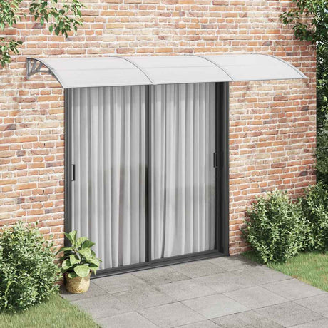 Vidaxx Türvordach 300x100 cm Polycarbonat grau