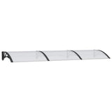 Vidaxx Türvordach 300x75 cm Polycarbonat schwarz und transparent