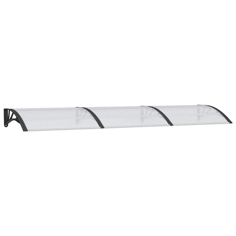 Vidaxx Türvordach 300x75 cm Polycarbonat schwarz und transparent