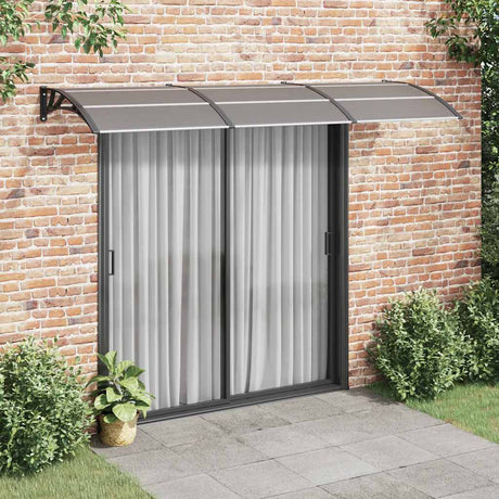 Vidaxx Türvordach 300x75 cm Polycarbonat schwarz