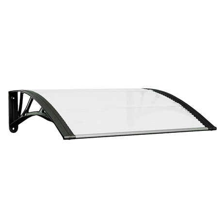 Vidaxx Türvordach 80x75 cm Polycarbonat schwarz und transparent