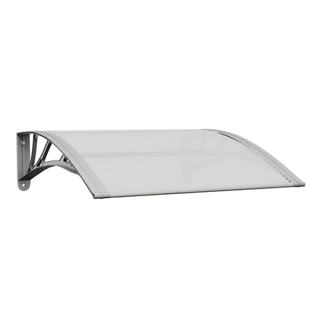 Vidaxx Türvordach grau und transparent 80x75 cm Polycarbonat