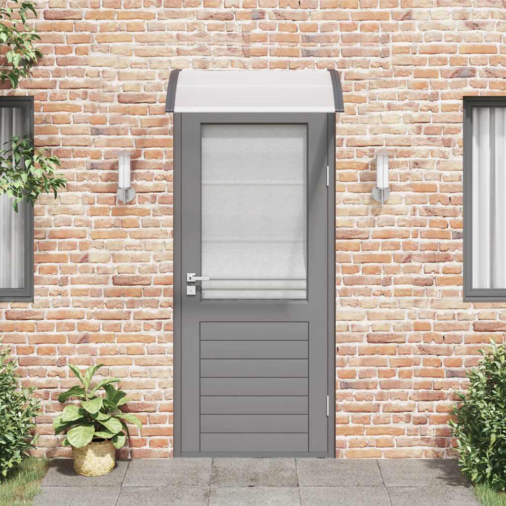 Vidaxx Türvordach 100x75 cm Polycarbonat schwarz und transparent