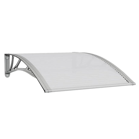 Vidaxx Türvordach grau und transparent 100x75 cm Polycarbonat