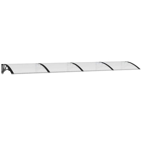Vidaxx Türvordach 350x75 cm Polycarbonat schwarz und transparent