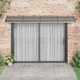 Vidaxx Türvordach 350x75 cm Polycarbonat schwarz und transparent