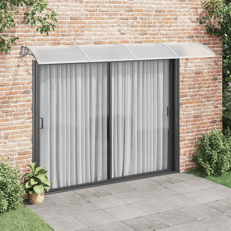 Vidaxx Türvordach 350x75 cm Polycarbonat grau und transparent